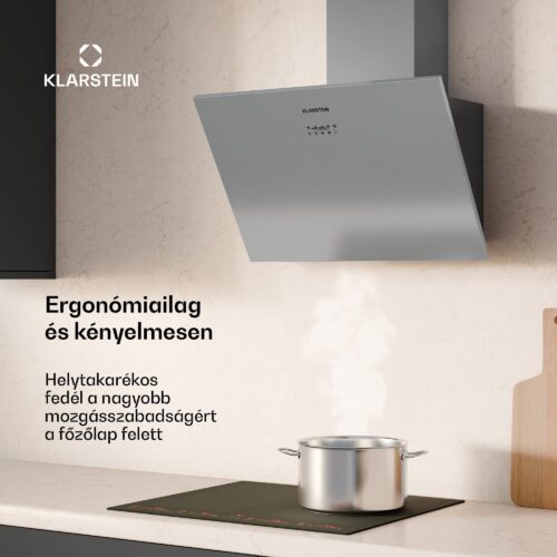 Klarstein Silver Lining ferde páraelszívó | Elszívó és keringtető üzemmód | Kiváló minőségű kivitel | 597 m³/h | 60 cm - Image 2