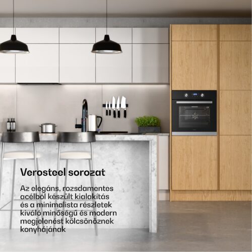 Klarstein Verosteel beépített sütő | 60 cm | 67 l A energiaosztály | 3220 W | ezüst színű - Image 2