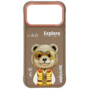 Nimmy Cool&Cute 2.0 Bear tok iPhone 17 Pro Max készülékhez bézs színű