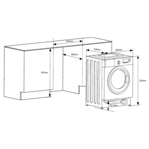 Nodor NorCare WD-1480 I/ABeépíthető Mosó-szárítógép - Image 2