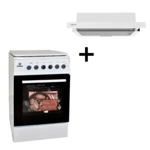 Orion FKO501TFW Kombinált tűzhely + HOMEFORT HPK611W Beépíthető Kihúzható páraelszívó