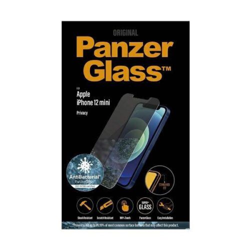 PanzerGlass Standard Super+ iPhone 12 Mini Privacy antibakteriális képernyővédő fólia - Image 2