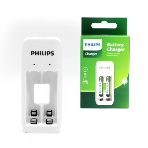 Philips kétcsatornás akkumulátortöltő nikkel-fémhidrid (NiMH) újratölthető elemekhez + 2xAAA 7000mAh - Image 2
