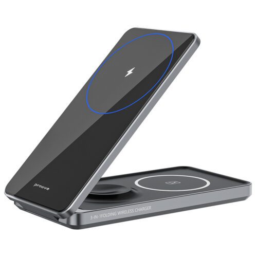 Proove Metal Edge 3 az 1-ben vezeték nélküli töltő - szürke