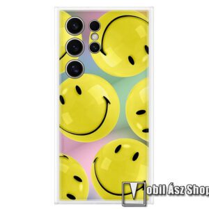 SAMSUNG Flipsuit Case műanyag védőtok - SÁRGA SMILE