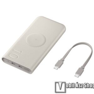 SAMSUNG hordozható vésztöltő / Powerbank - BÉZS - belső 10000mAh akku