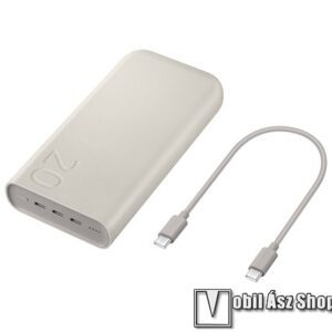 SAMSUNG hordozható vésztöltő / Powerbank - BÉZS - belső 20000mAh akku