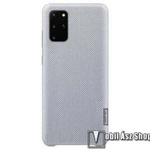 SAMSUNG műanyag védő tok / hátlap - kvadrát textil bevonat - SZÜRKE - SAMSUNG Galaxy S20 Plus (SM-G985F) / SAMSUNG Galaxy S20 Plus 5G (SM-G986) - EF-XG985FJEG - GYÁRI