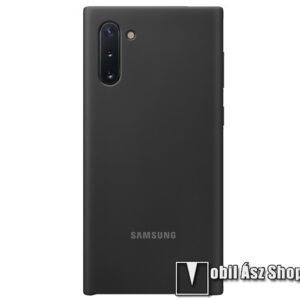 SAMSUNG műanyag védő tok / hátlap - szilikon betét - FEKETE - SAMSUNG SM-N970F Galaxy Note10 / SAMSUNG SM-N971U Galaxy Note10 5G - EF-PN970TBEG - GYÁRI