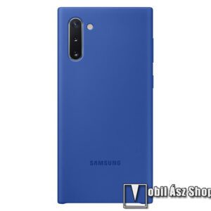 SAMSUNG műanyag védő tok / hátlap - szilikon betét - KÉK - SAMSUNG SM-N970F Galaxy Note10 / SAMSUNG SM-N971U Galaxy Note10 5G - EF-PN970TLEG - GYÁRI