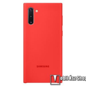 SAMSUNG műanyag védő tok / hátlap - szilikon betét - PIROS - SAMSUNG SM-N970F Galaxy Note10 / SAMSUNG SM-N971U Galaxy Note10 5G - EF-PN970TREG - GYÁRI