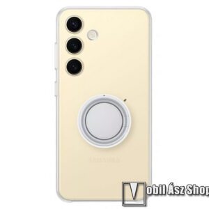 SAMSUNG műanyag védőtok / hátlap - ÁTLÁTSZÓ - ujjgyűrű - SAMSUNG Galaxy S24 5G (SM-S921) - EF-XS921CTEGWW - GYÁRI