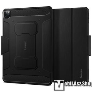 SPIGEN RUGGED ARMOR PRO notesz / mappa tok - FEKETE - szilikon betétes