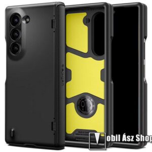 SPIGEN SLIM ARMOR PRO műanyag védő tok / hátlap - FEKETE - szilikon betétes