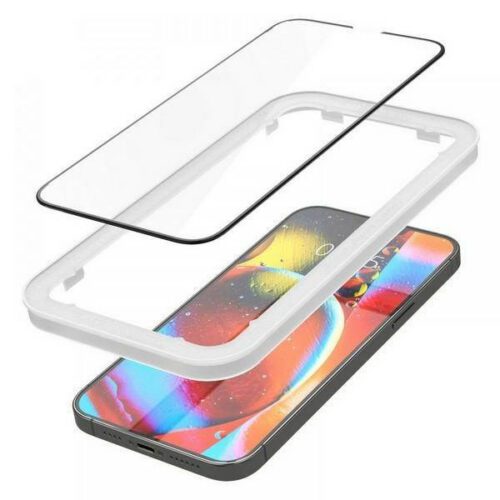 Spigen Alm Glass FC iPhone 13/13 Pro 2db Edzett üveg fekete kijelzővédő fólia - Image 2