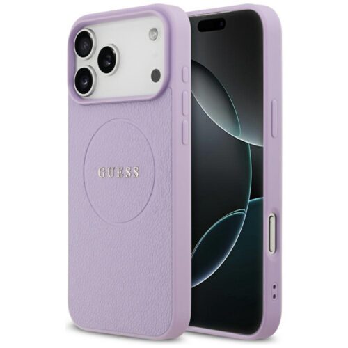 Tojás Guess Grained Ring MagSafe iPhone 17 Pro Max lila tokhoz