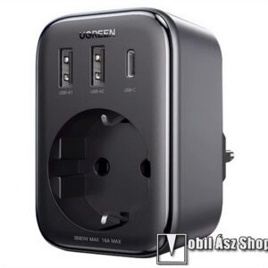 UGREEN hálózati elosztó - FEKETE - 2x USB + 1x Type-C + 1x hálózati aljzat