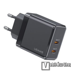 USAMS T54 hálózati töltő - 2x USB Type-C aljzattal