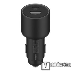 XIAOMI Mi autós töltő USB aljzat / Type-C aljzat - FEKETE - 5V / 2A