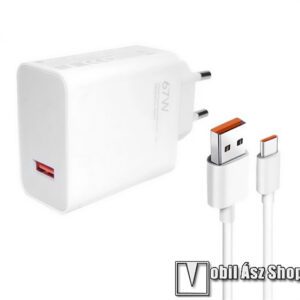 XIAOMI hálózati töltő 1x USB aljzattal - FEHÉR - 67W