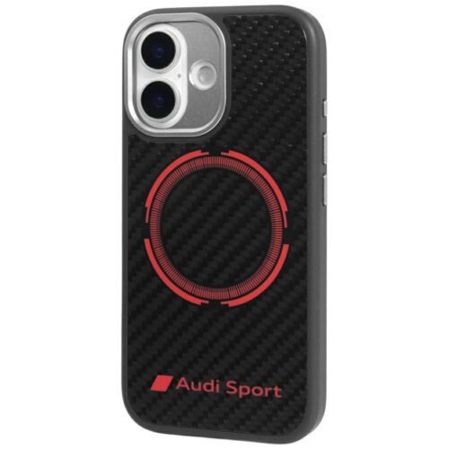 tok Audi RSQ szénszálas sport piros kör MagSafe iPhone 17 fekete - Image 2