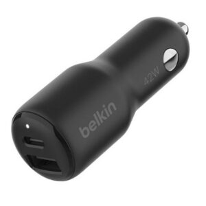 BELKIN BOOST CHARGE DUAL autós töltő USB+Type-C aljzat (42W