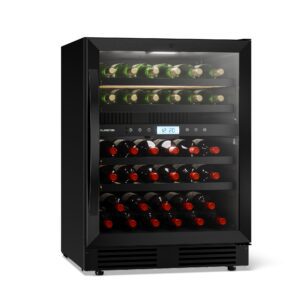 Klarstein VeroSteel pult alatti borhűtő | 2 zónás | 129 liter | 43 palack | 60 cm