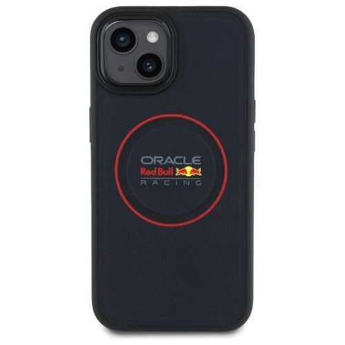 Red Bull RBHMP15S24PUILVR Leather Red Ring MagSafe-kompatibilis tok iPhone 15 - sötétkék - Image 2