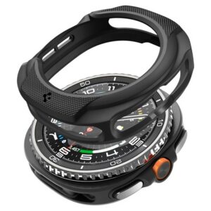 SPIGEN LIQUID AIR szilikon óra keret (ütésállóság) FEKETE Samsung Galaxy Watch 8 Classic eSIM 46mm (SM-L505)