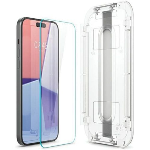 Spigen Glas.TR iPhone 15 6.1" "EZ FIT" 2 db világos edzett üveg AGL06903 - Image 2