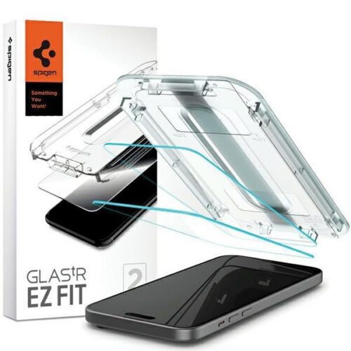 Spigen Glas.TR iPhone 15 6.1" "EZ FIT" 2 db világos edzett üveg AGL06903