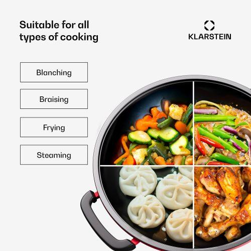 Wok Klarstein Jersey - piros - Image 2