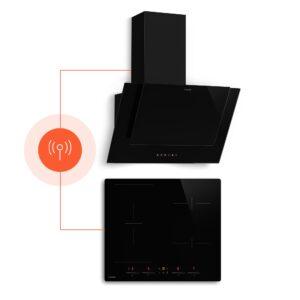 Klarstein HaloSync indukciós főzőlap páraelszívóval | 4 főzőzóna | 8400 W | 632 m³/h | 60 cm