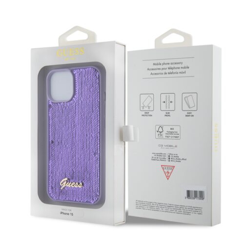 Apple iPhone 13 GUESS GUHCP13MPSFDGSU Hátlap - Lila - Image 2