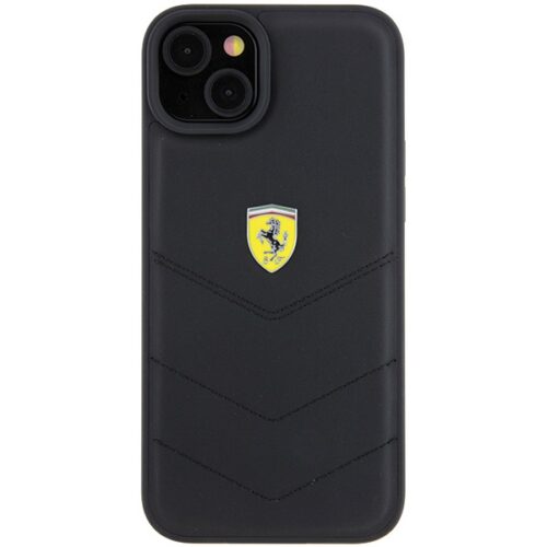 Ferrari FEHCP15MRDUK iPhone 15 Plus 6.7" fekete keménytok steppelt fém logóval - Image 2