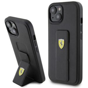 Ferrari FEHCP15SGSPSPSIK iPhone 15 6.1" fekete keménytok markolat állvány fém logó