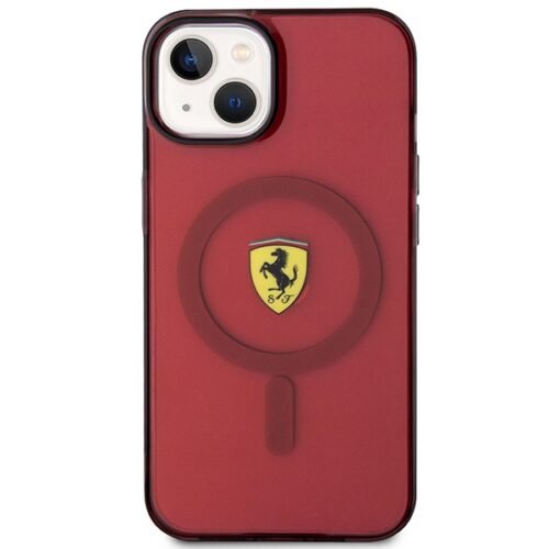 Ferrari FEHMP14SURKR iPhone 14 6.1" piros keménytok áttetsző Magsafe - Image 2