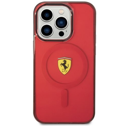 Ferrari FEHMP14XURKR iPhone 14 Pro Max 6.7" piros keménytok áttetsző Magsafe - Image 2