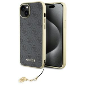 Guess GUHCP15MGF4GGR iPhone 15 Plus 6.7" szürke keménytok Charms kollekció
