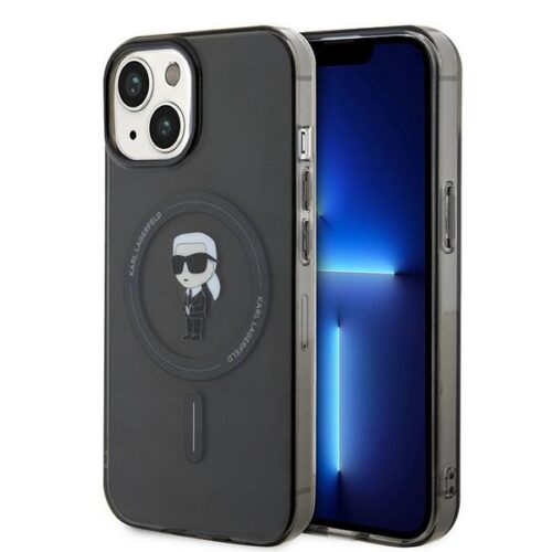 Karl Lagerfeld KLHMP14SHFCKNOK iPhone 14 6.1" fekete / fekete keménytok IML Ikonik MagSafe