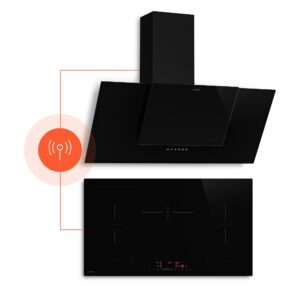 Klarstein HaloSync indukciós főzőlap páraelszívóval | 5 főzőzóna | 11400 W | 632 m³/h | 90 cm