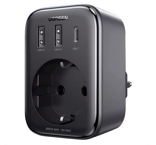 UGREEN hálózati elosztó 2 USB / Type-C / hálózati aljzat (5V / 3A