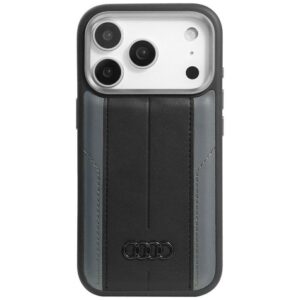 Audi A6 Szintetikus bőr MagSafe tok iPhone 17 Pro-hoz fekete