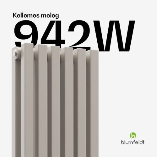 Blumfeldt Delgado radiátor | modern dizájn | 25 x 120 cm | 942 W | középső csatlakozás - Image 2