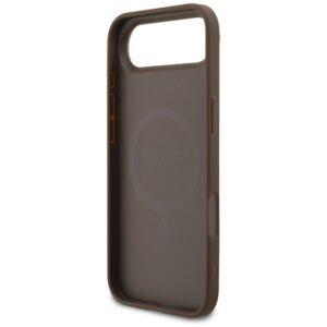 GUESS tok IPHONE 17 Air kompatibilis MagSafe GUHMP17MG4GFRW (PU 4G gyűrű klasszikus logó) barna
