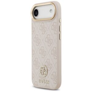 GUESS tok IPHONE 17 Air kompatibilis MagSafe GUHMP17MP4GRMDEP (PU W/ 4G Strass logó) rózsaszínű