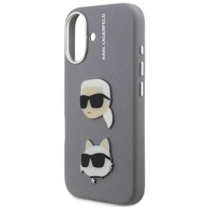 KARL LAGERFELD GRAINED PU K&CH HEADS szilikon telefonvédő (ütésállóság