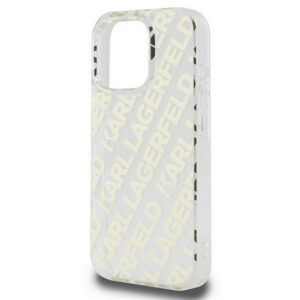 KARL LAGERFELD IML ELECTROPLATED REPEATED LOGO szilikon telefonvédő (ütésállóság) ARANY Apple iPhone 16 Pro Max