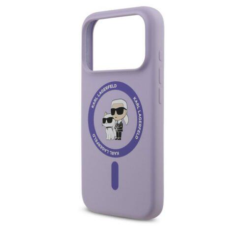 KARL LAGERFELD LIQUID SILICONE KARL AND CHOUPETTE MAGSAFE szilikon telefonvédő (ütésállóság