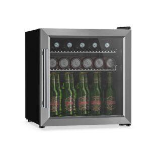 Klarstein Beersafe italhűtő üvegajtóval | 44 x 48 cm | LED-es belső világítás | Ezüst